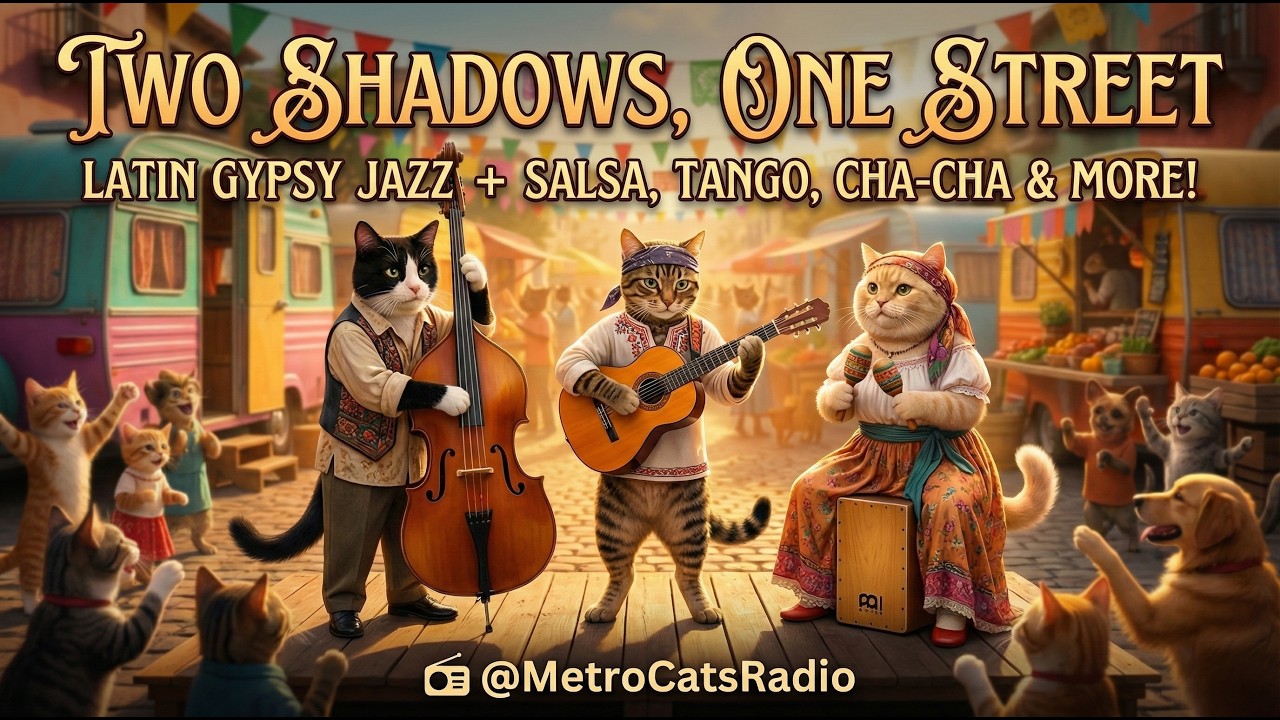 Latin Gypsy Jazz 💃 Two Shadows, One Street | Metro Cats Radio