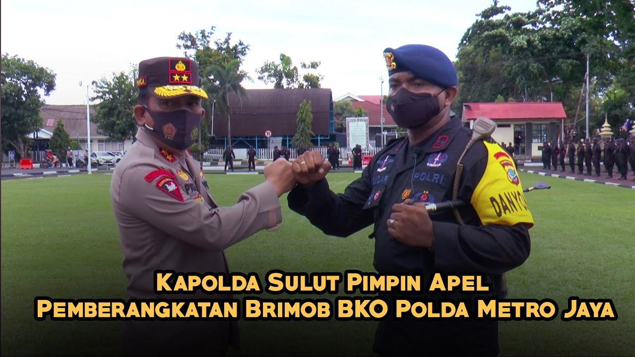 Kapolda Sulut Pimpin Apel Pemberangkatan Brimob BKO Polda Metro Jaya
