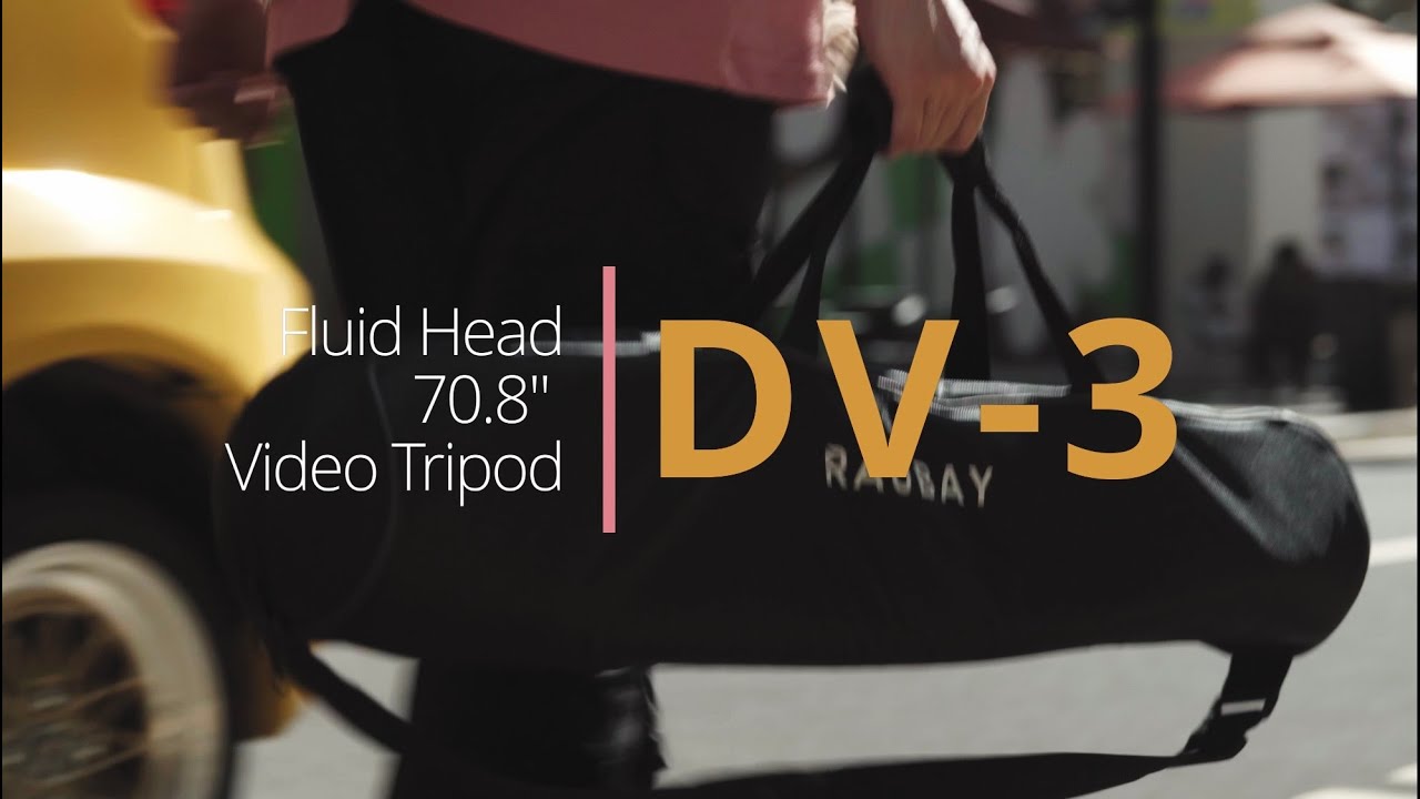 RAUBAY 70.8&Prime; Fluid Head Video Tripod DV-3