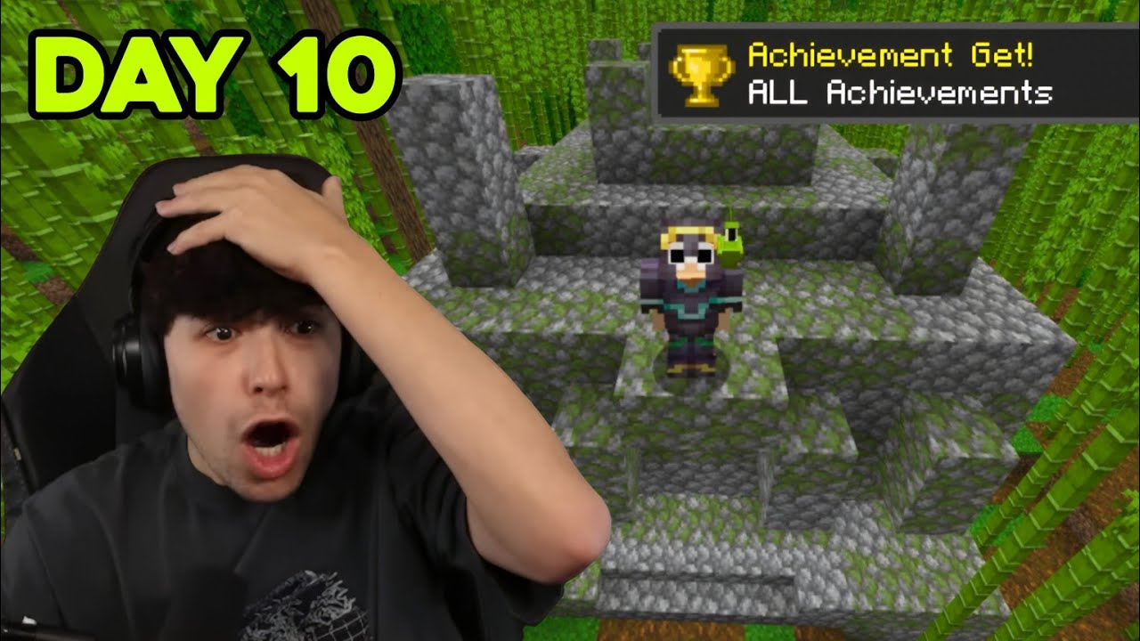 Джордж завершает все достижения Minecraft (День 10)