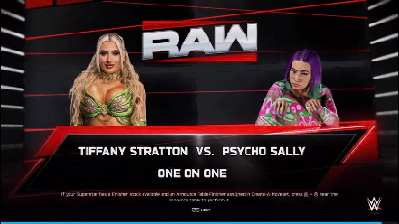 WWE Raw | Tiffany Stratton vs Psycho Sally WWE2K25