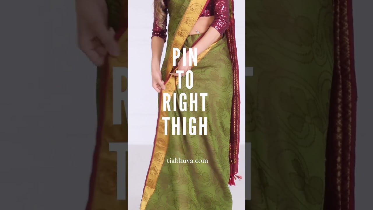 Saree School Lesson 13 | saree draping for slim look | saree hacks | how to drape a saree | #shorts