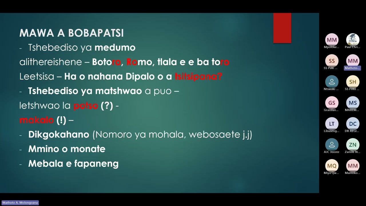 Gr 9  Lesson 4   09032026 Sotho   Ditema tse bohuwang