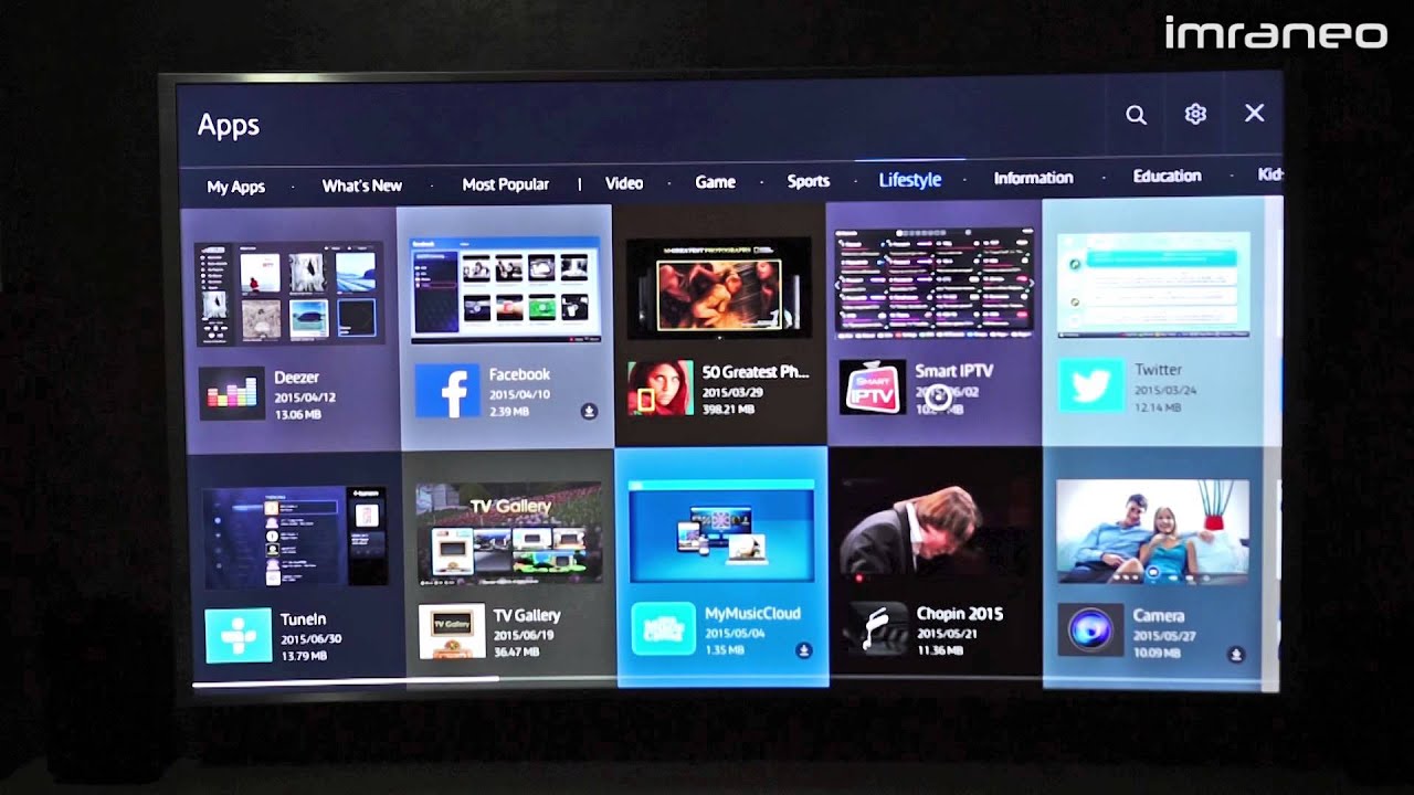 Samsung JS9000 SUHD Tizen OS user interface runthrough