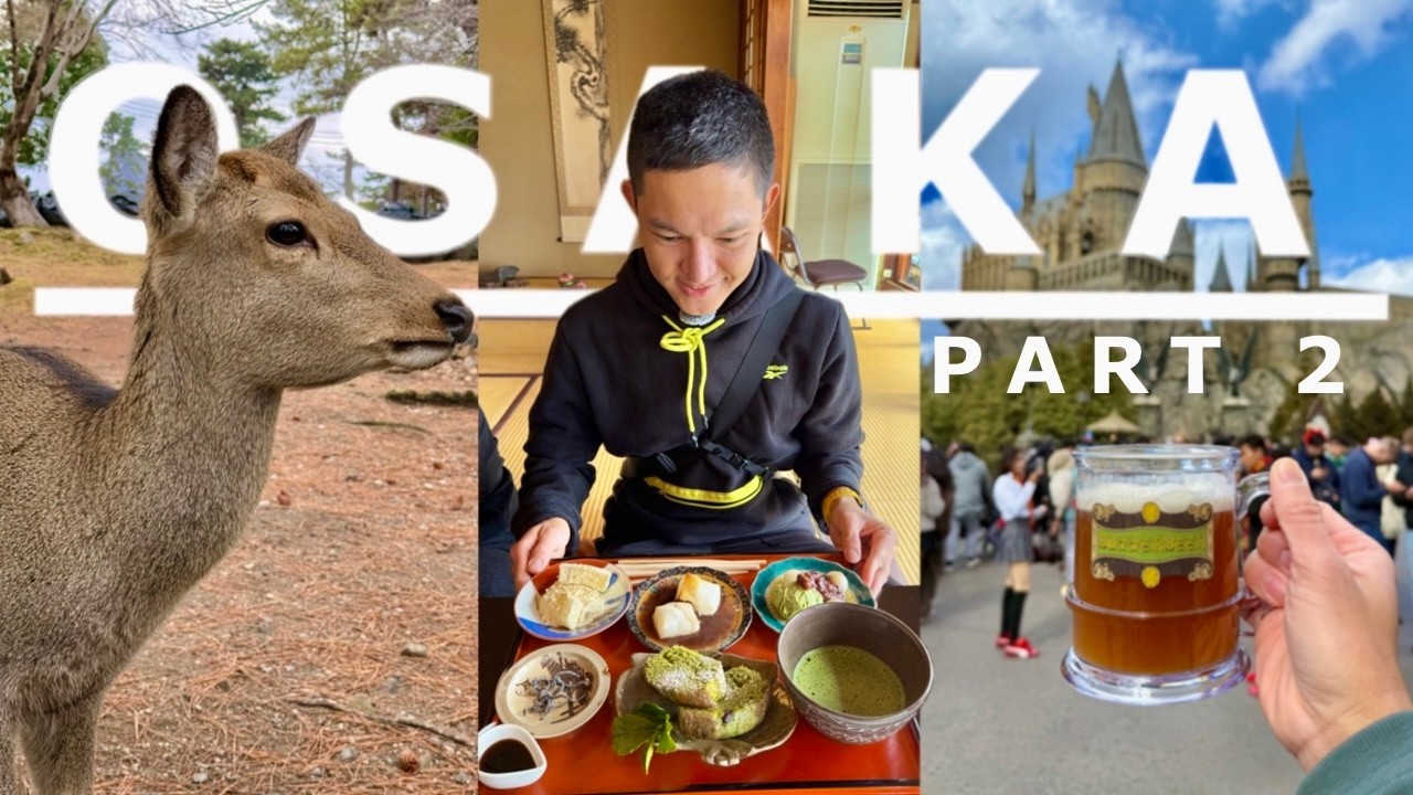 Osaka Vlog Pt.2 | 8 hrs Taiwan Layover|Nara Park, Universal Studios Osaka, Tower Slide, Pokemon Cafe