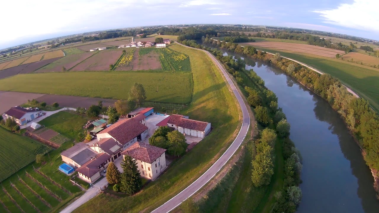 MJX Bugs 5W long range (2.1km) drone flight over Mincio river and ancient (1920) pumping plant