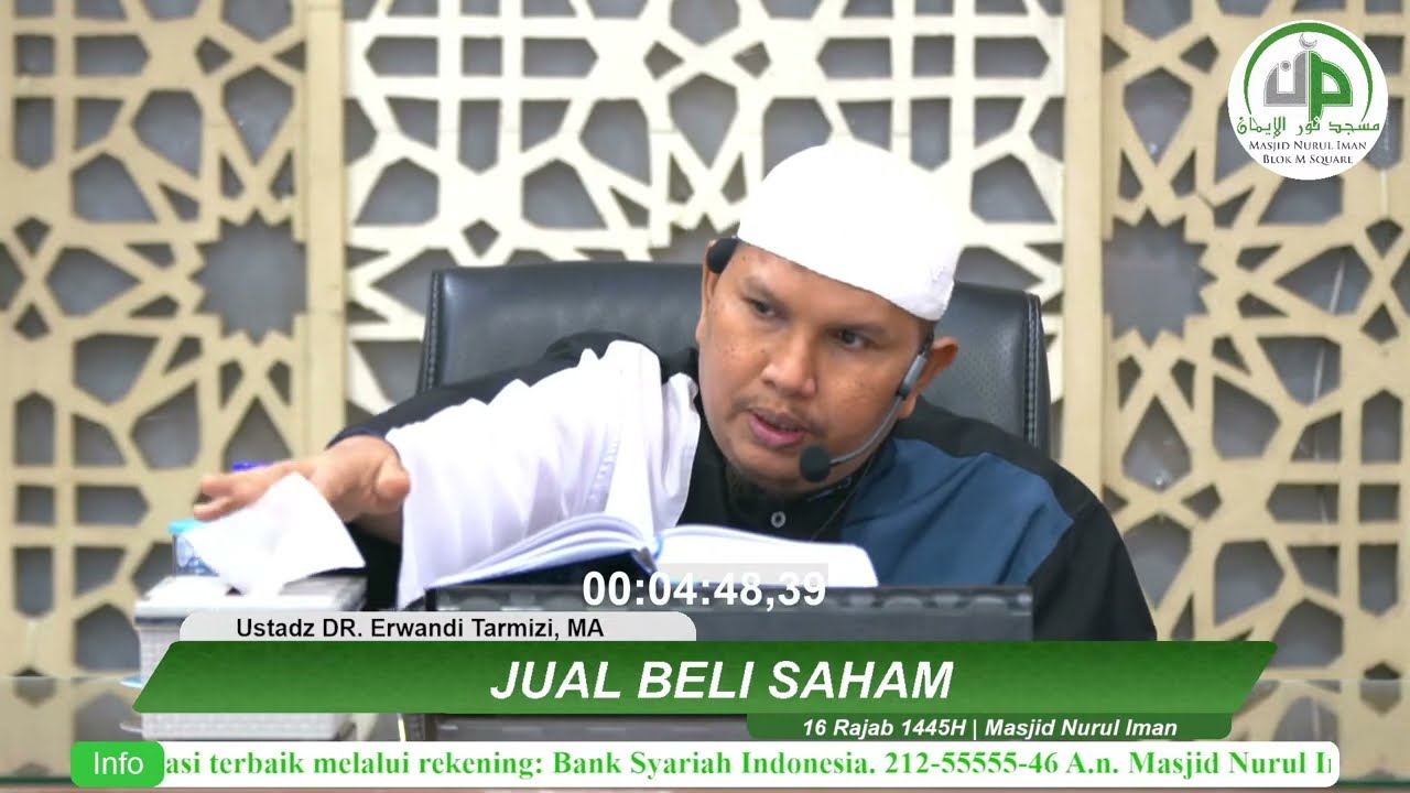 Jual Beli Saham - Ustadz DR. Erwandi Tarmizi, MA