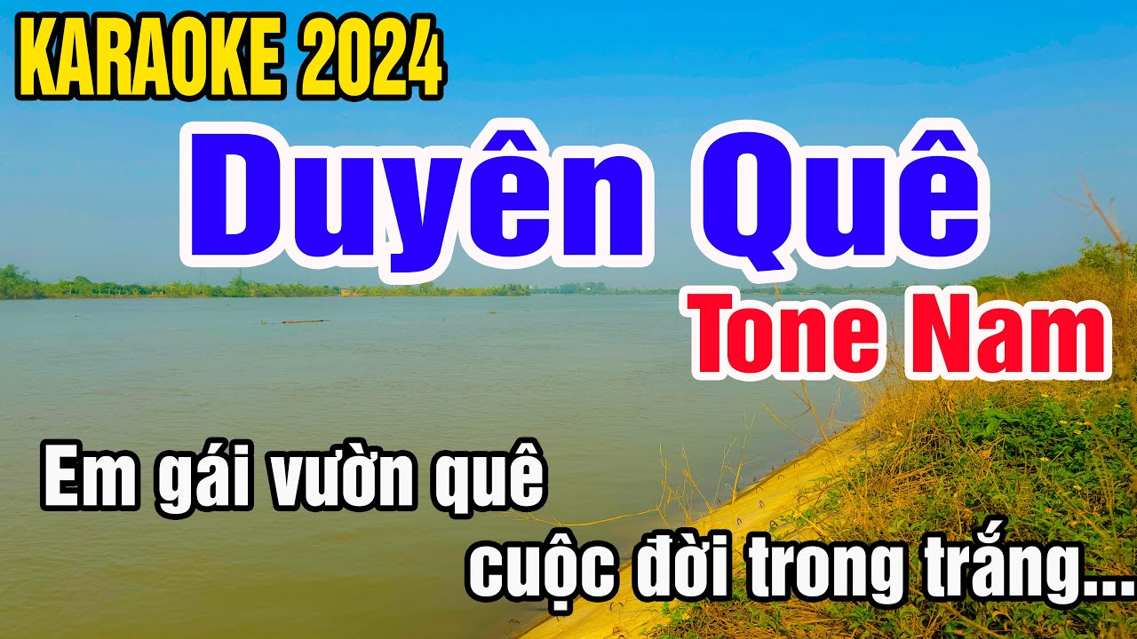 Duyên Quê Karaoke Tone Nam Nhạc Sống gia huy beat