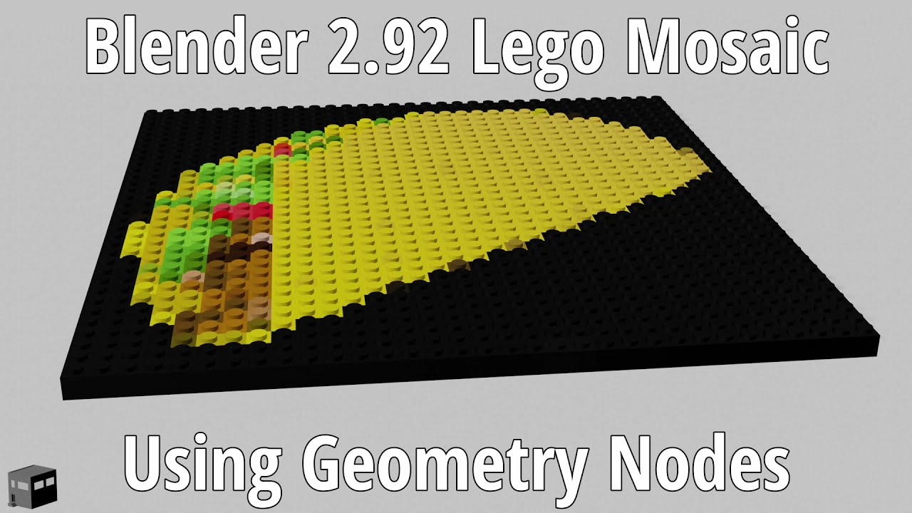 Blender 2.92 Lego Mosaic using Geometry Nodes