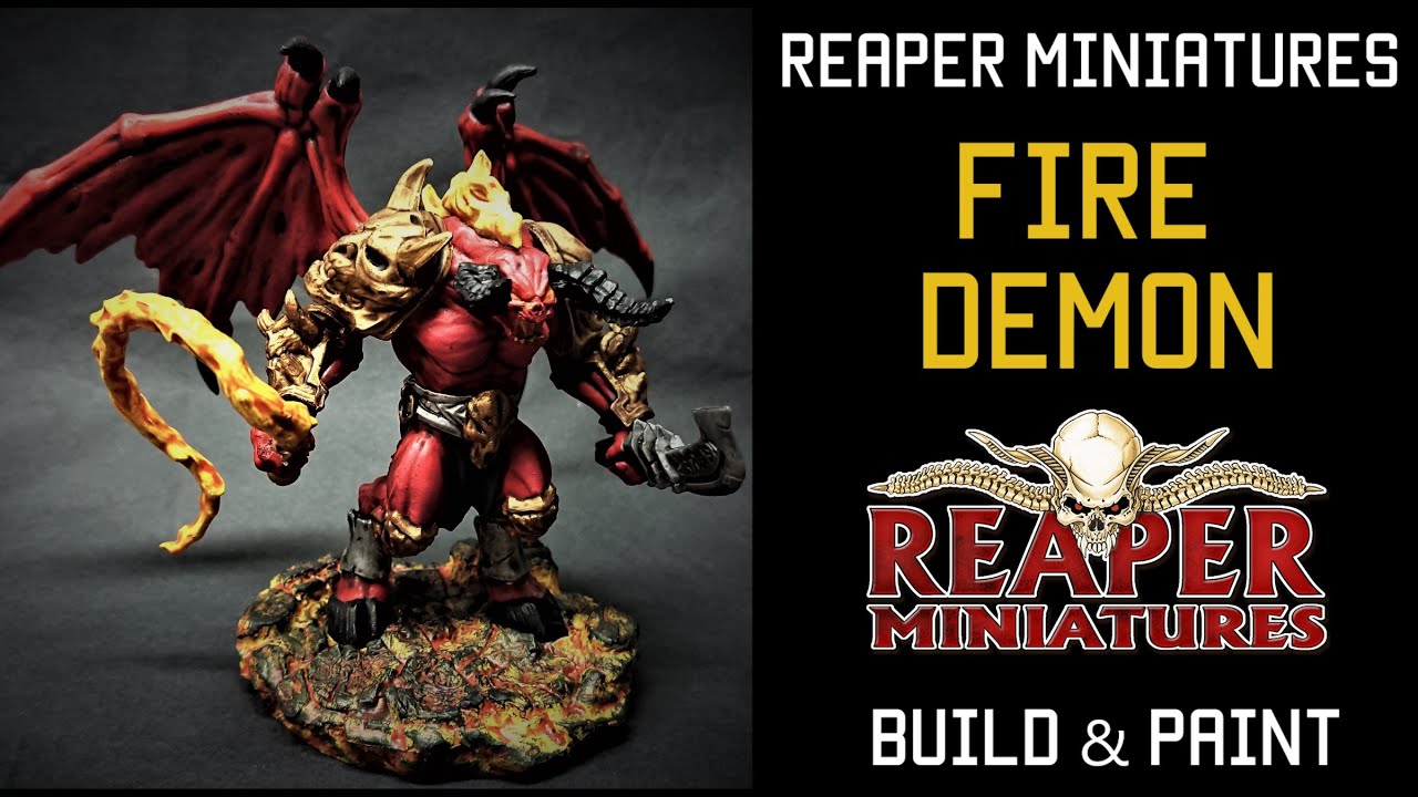Reaper Miniatures, Fire Demon, Build & Paint, D&D, (HD)