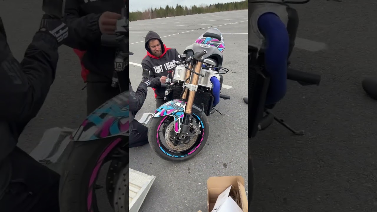 Turbo drift bike first test ride feels really good 😍😍