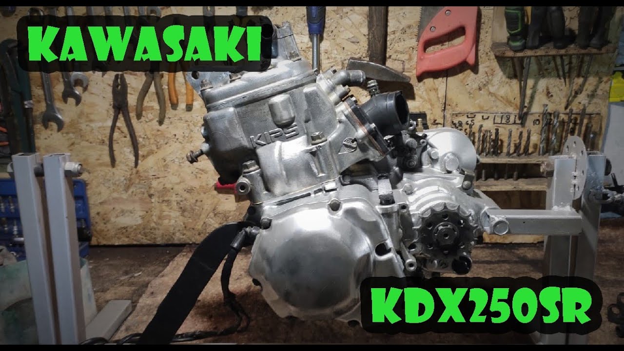 BUILDING ENGINE KAWASAKI KDX250SR TIMELAPSE. Сборка двигателя KAWASAKI KDX250SR