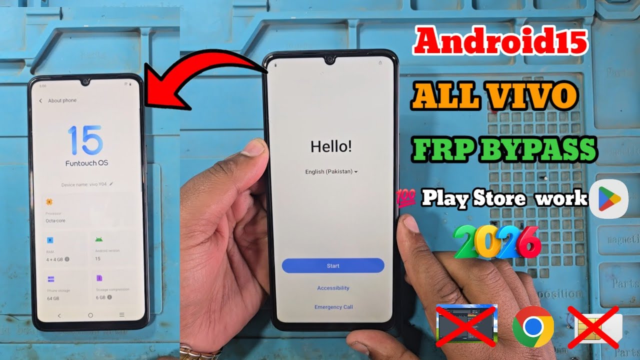 ALL VIVO MOBILE  FRP BYPASS ANDROID 15 NEW UPDATE 2026 💯  Play Store  work All Vivo 