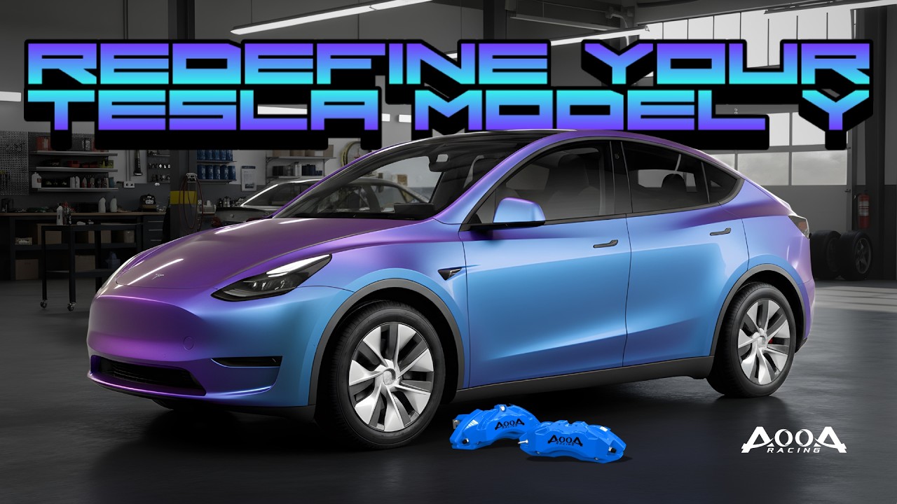 Самый простой способ улучшить Tesla Model Y? ⚡ Накладки на тормозные суппорты AOOA Racing!