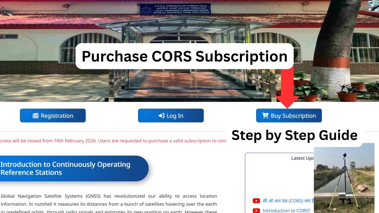 How to Purchase CORS Subscription Plan | Survey of India (Step-by-Step Guide)