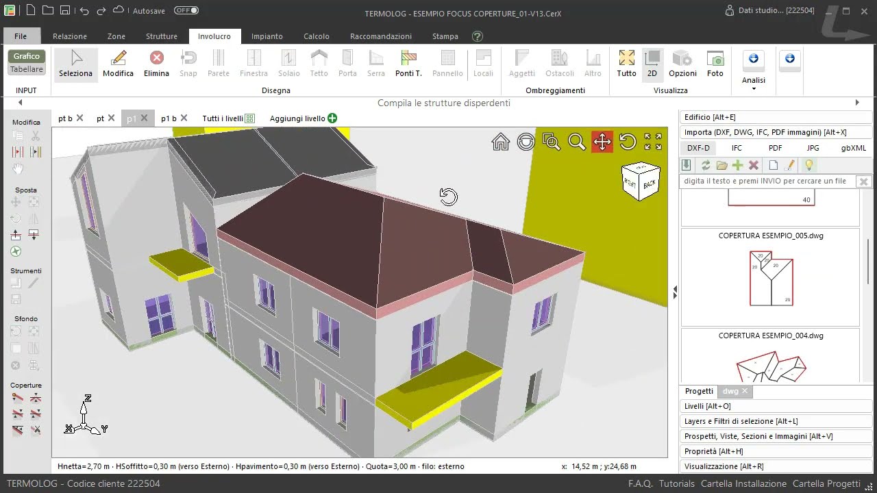 Creazione automatica delle copertura da CAD