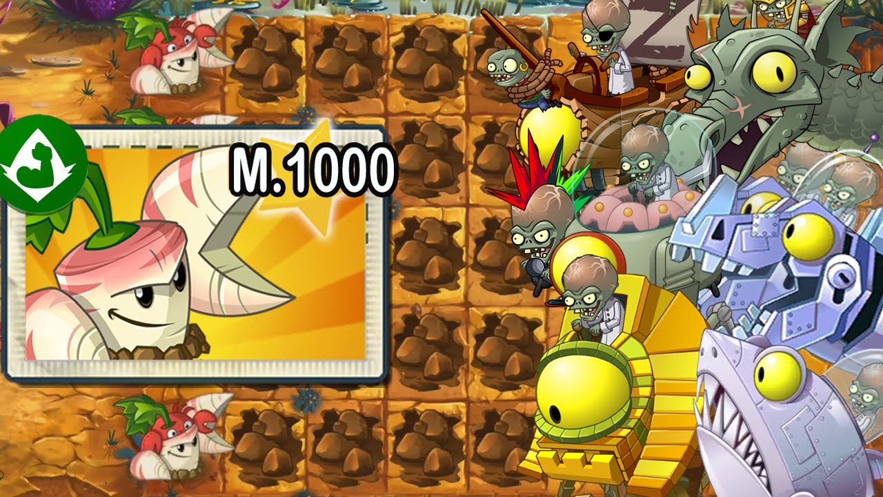 Plants vs Zombies 2 - Podarrabano Nivel 1000 vs Todos los Zombot