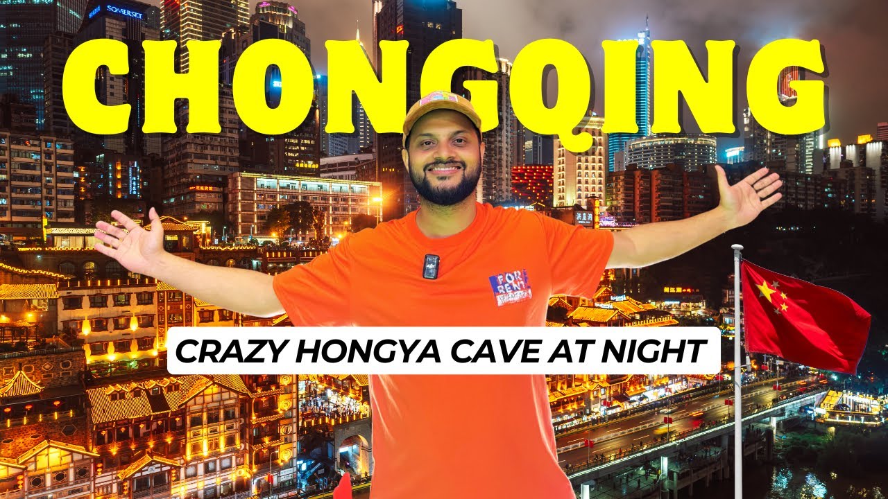 I Came to See 2000 Years Old Viral Hongya Cave in Chongqing China | Times Square at Night #chongqing