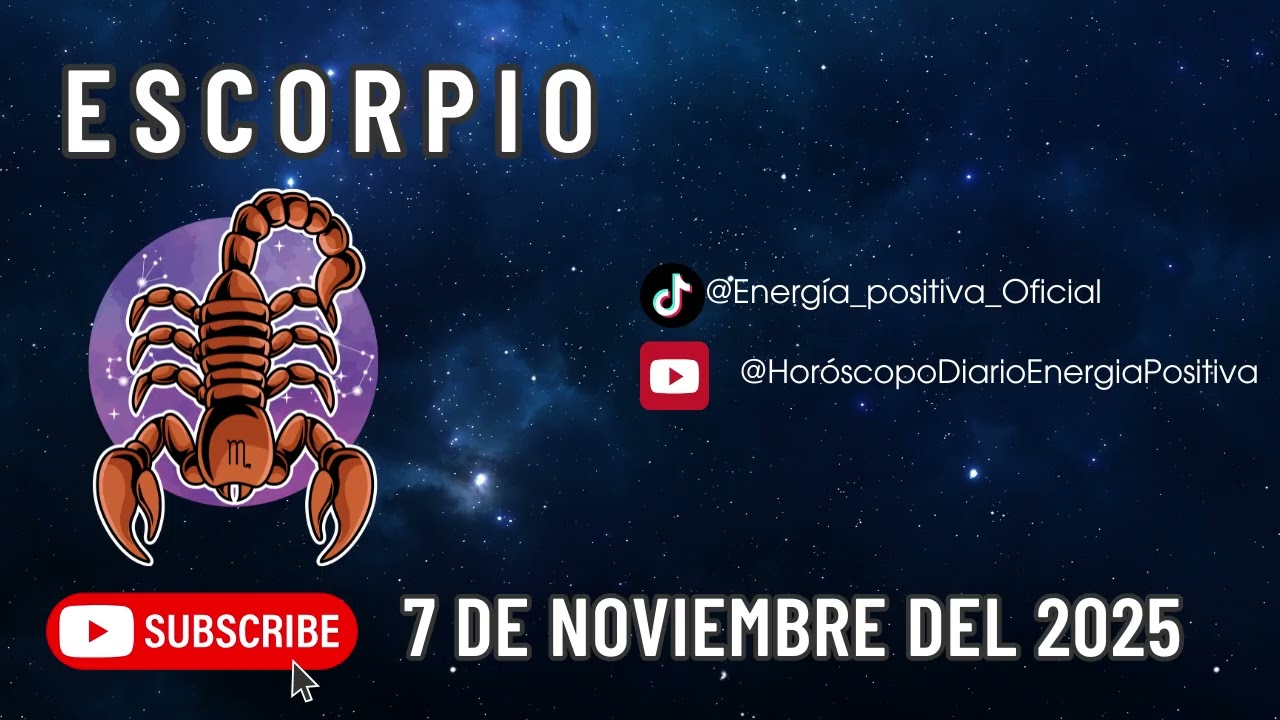 Horóscopo Diario - Escorpio - 07 de Noviembre del 2025