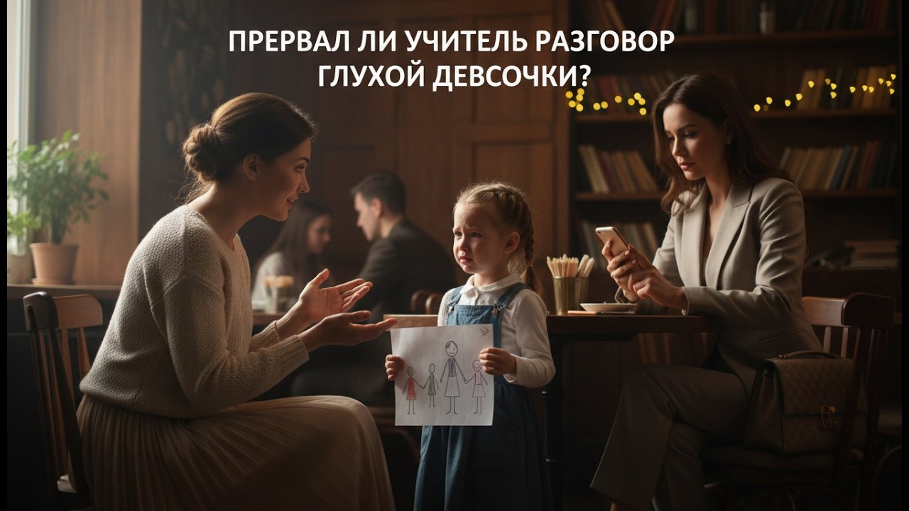 Учитель вмешался в разговор глухой девочки с мамой в кафе и стал её новым отцом