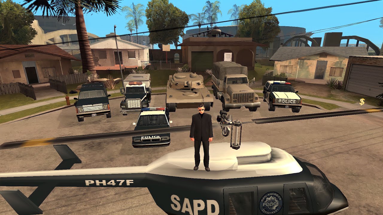 Woozie Steals All Police Cars / Gta San Andreas