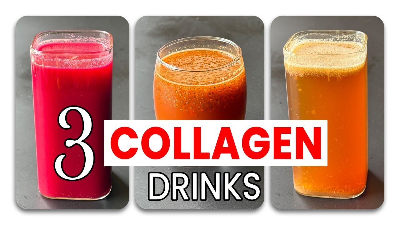 3 Homemade COLLAGEN Booster Drinks | Glowing Skin, Strong Hair & Healthy Joints Naturally | Detox