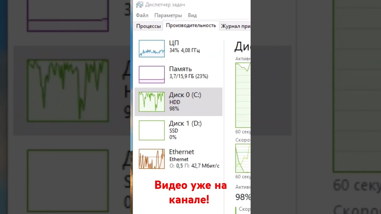 Загрузка диска в 100%. Виснет комп. #windows  #диск #проблема #компьютер #hdd #system #problem