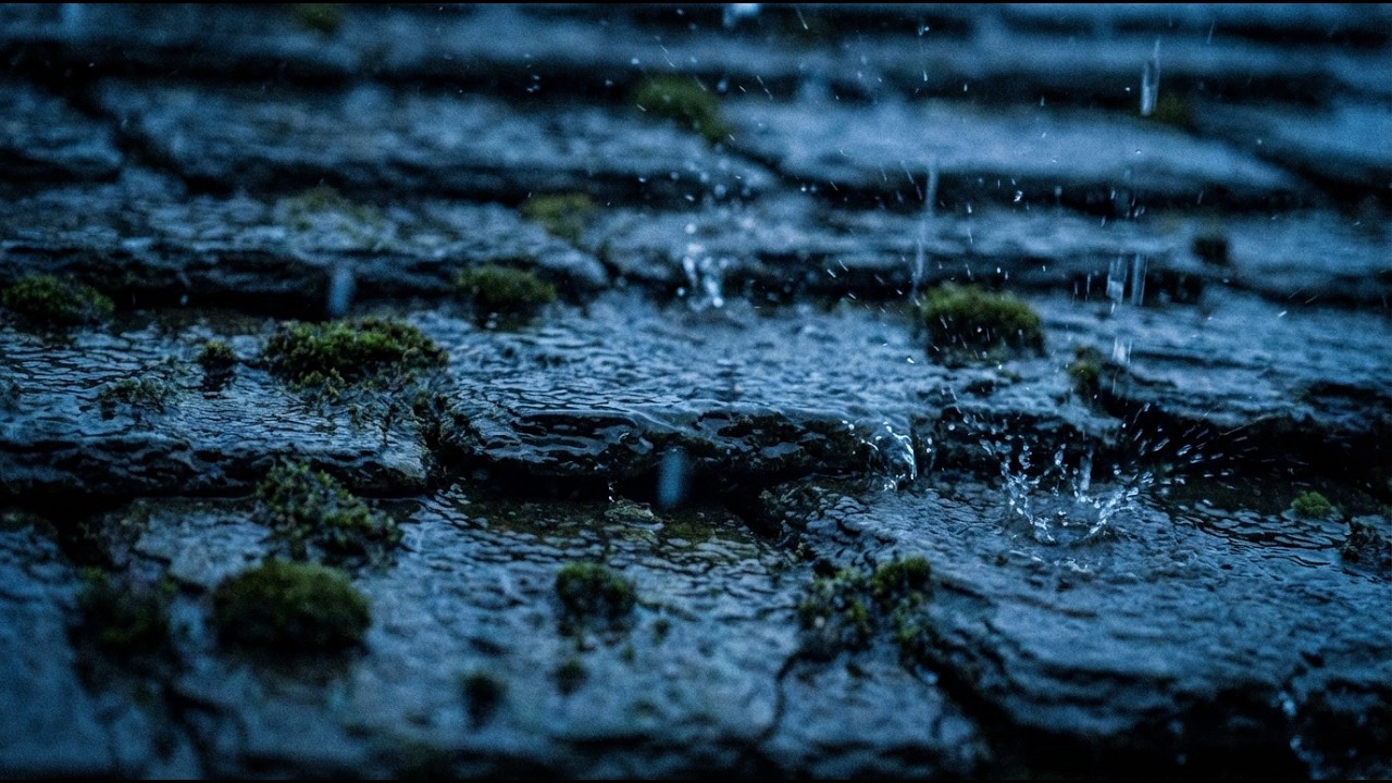 HEAVY RAIN on ANCIENT STONE ROOF | 3 HOURS of Deep Sleep Storm | No Thunder, Cozy Shelter