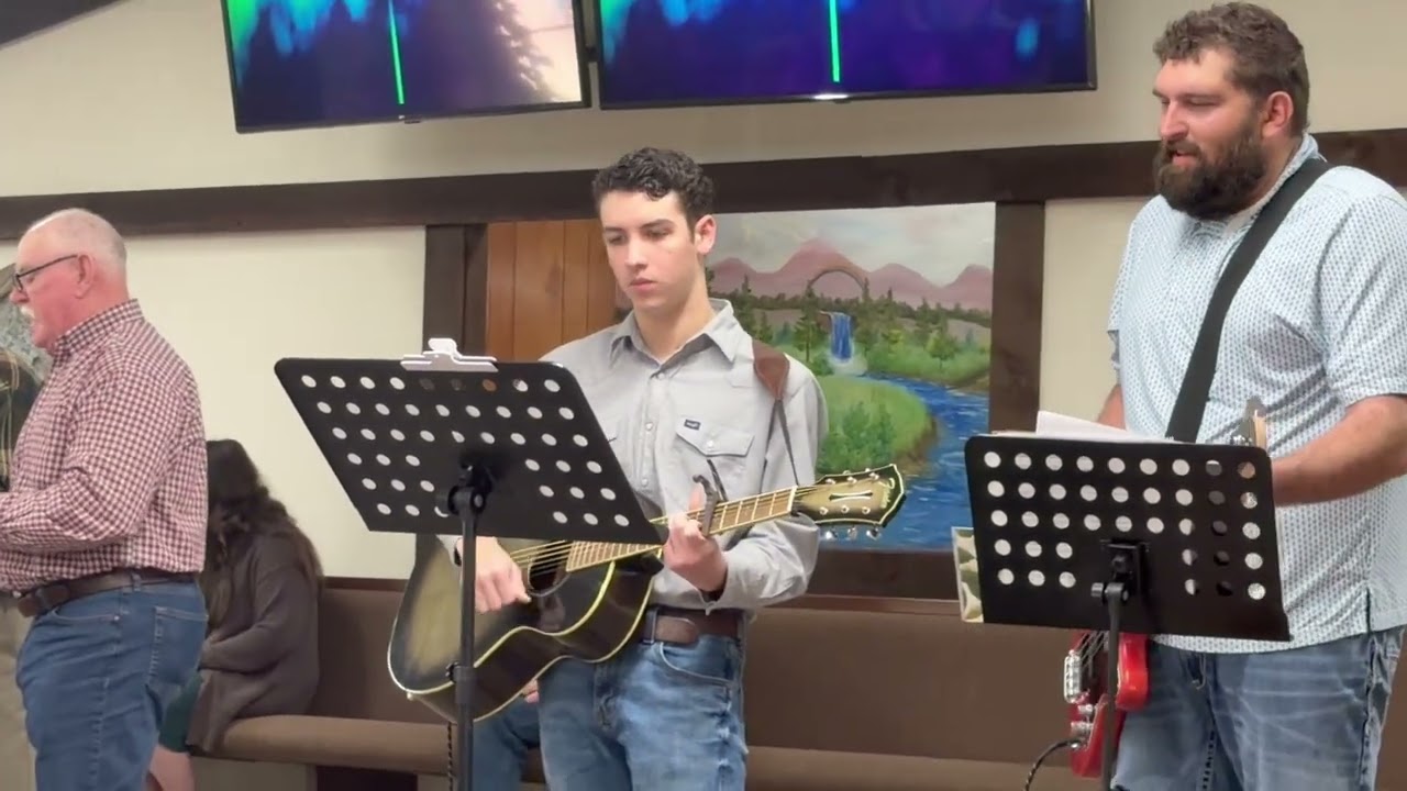 2/8/26 our deacons singing a special at BCBC Chuck, Scott, & Eddie Harold. Ms. Gay & Jiggs  