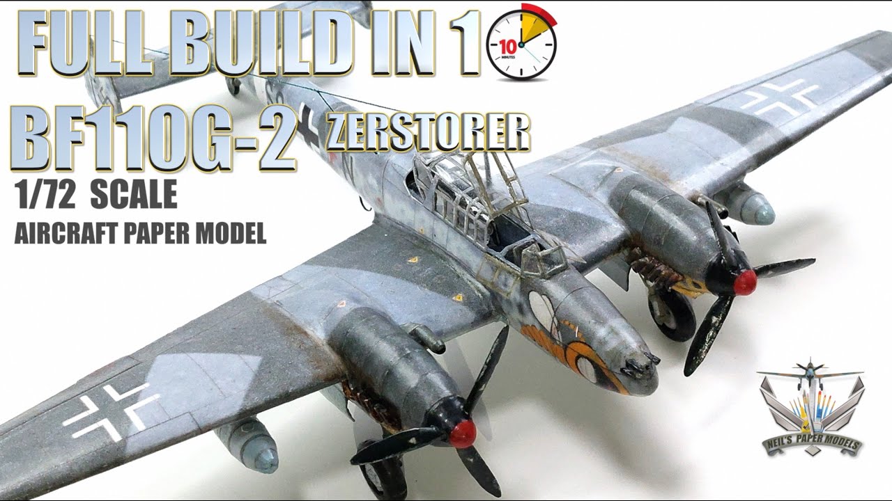PAPER MODEL - FULL BUILD IN 10 MINUTES - ME110G-2