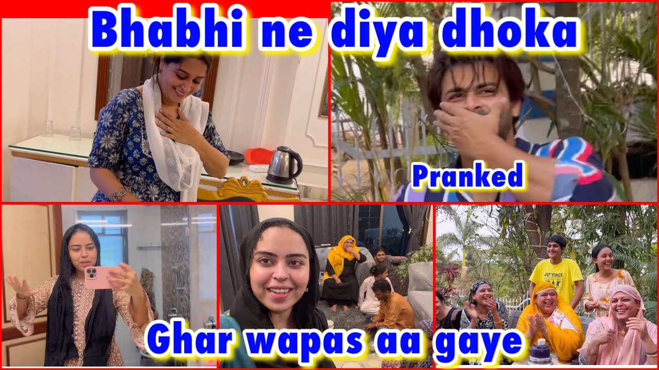 BHABHI k sath milke BHAI ko kiya prank lekin ??? 😱 | back home 🏠 | vlog