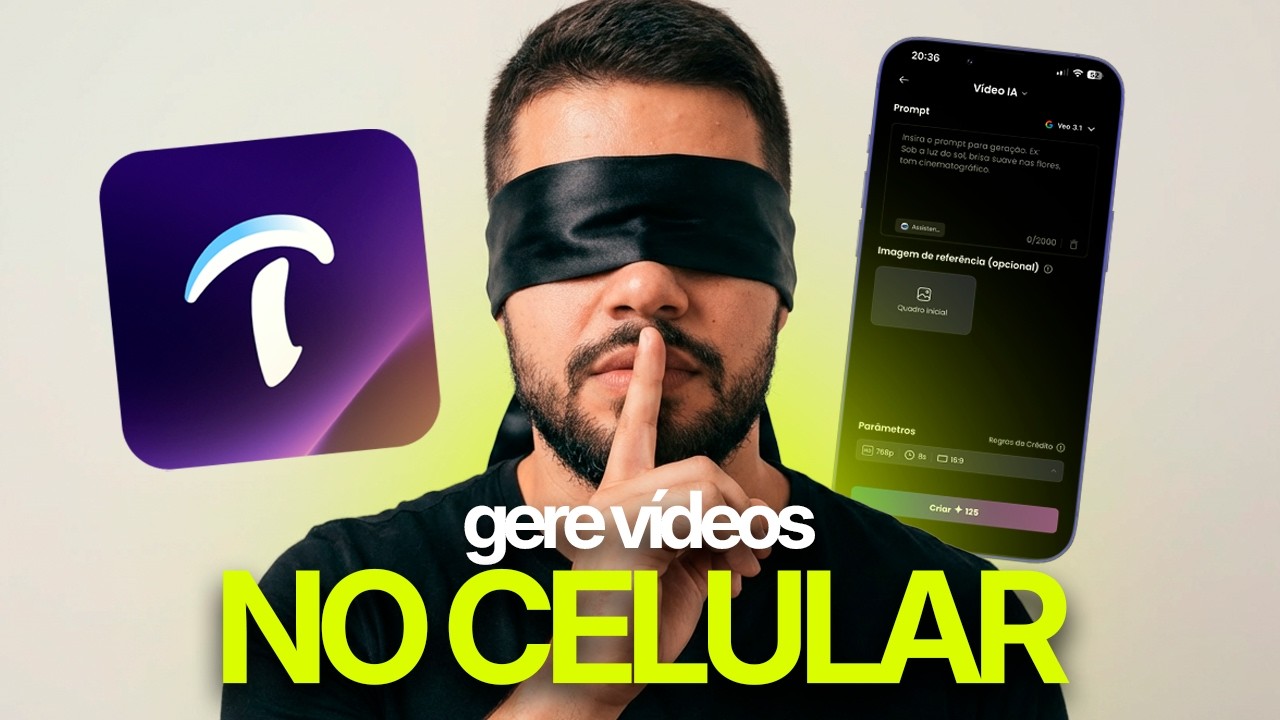 Uma IA que cria vídeos pelo CELULAR em segundos [Para Iniciantes]