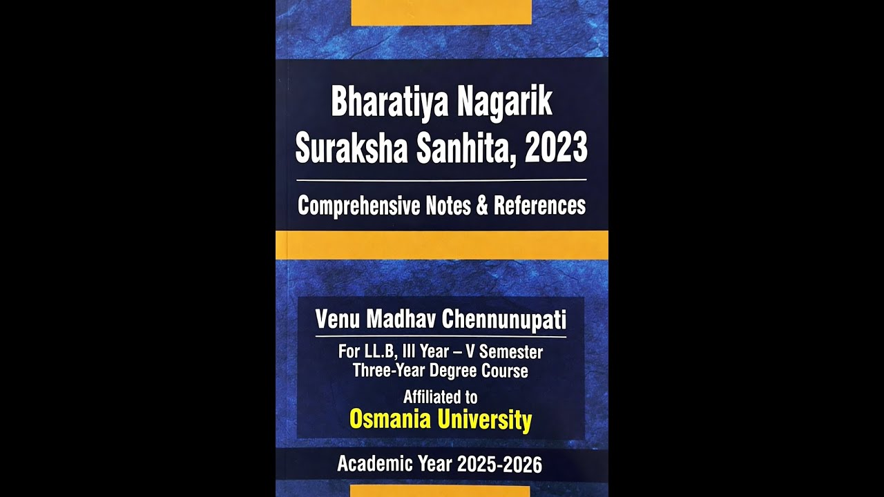 BNSS Part B 1 to 4 Osmania University