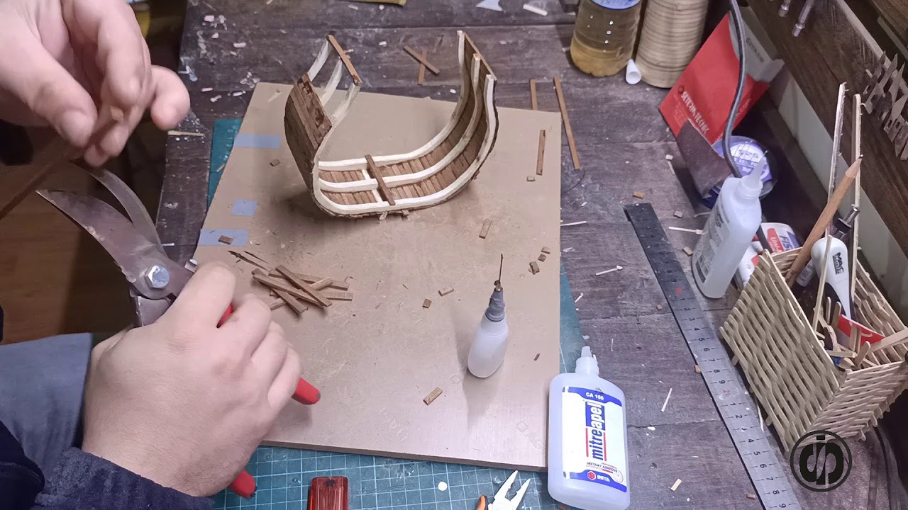 H.M.S. VİCTORY DİREK  KESİTİ TABLO YAPIMI PART 1[HMS VİCTORY SECTION PART 1]