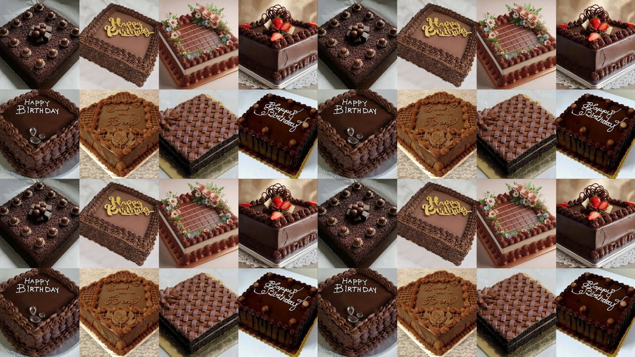 🍫Wedding Anniversary Cake Design/Square Chocolate Cake Design/Square Cake Design/Birthday Cake Ideas