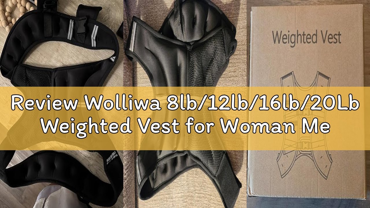 Review Wolliwa 8lb/12lb/16lb/20Lb Weighted Vest for Woman Men with Reflective Stripe, Size Adjustabl