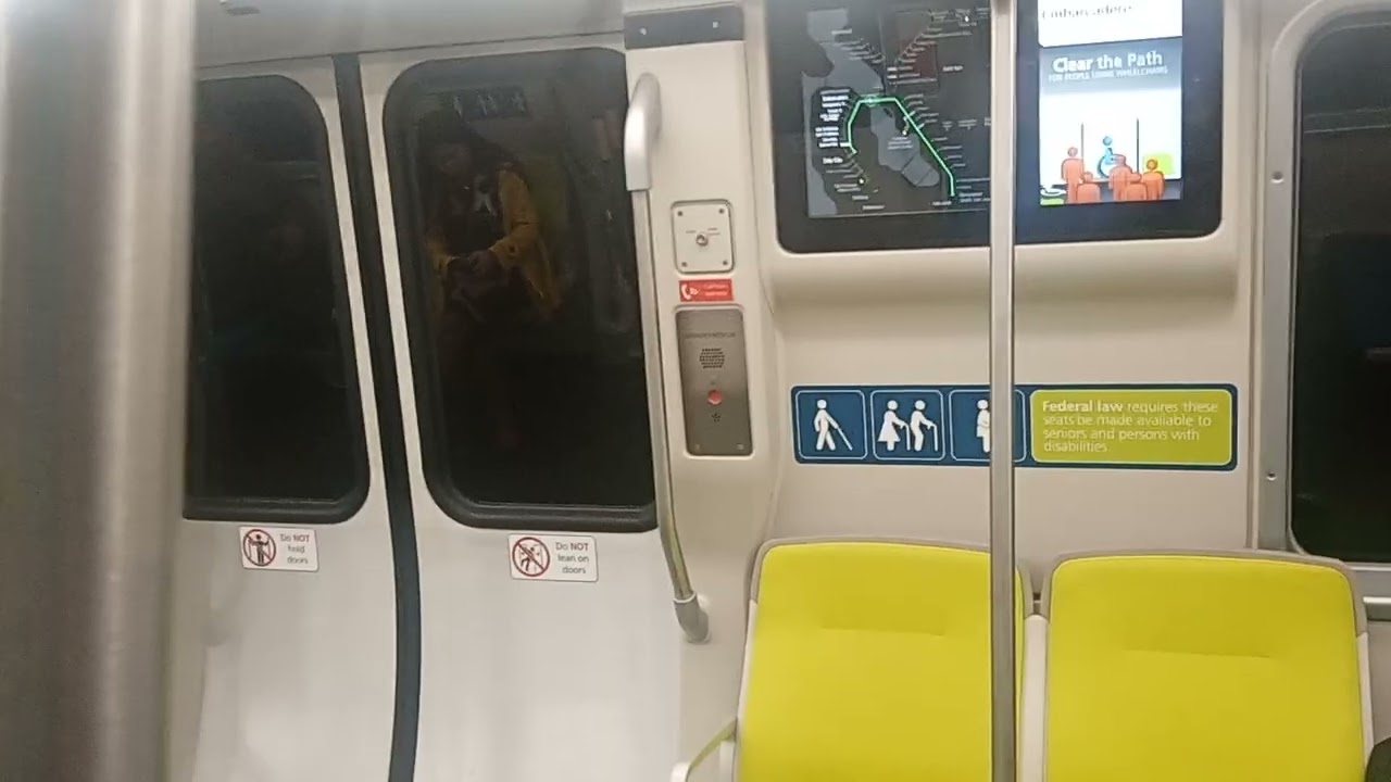 Happy New Year! BART Green Line Train on Transbay Tube Video