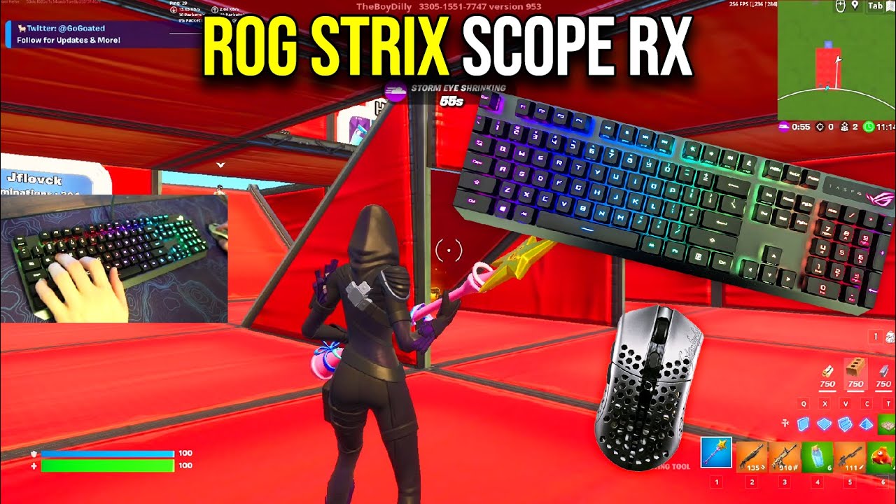Unboxing ROG Strix Scope RX Keyboard + Fortnite ASMR 😍 Keyboard Sounds Gameplay