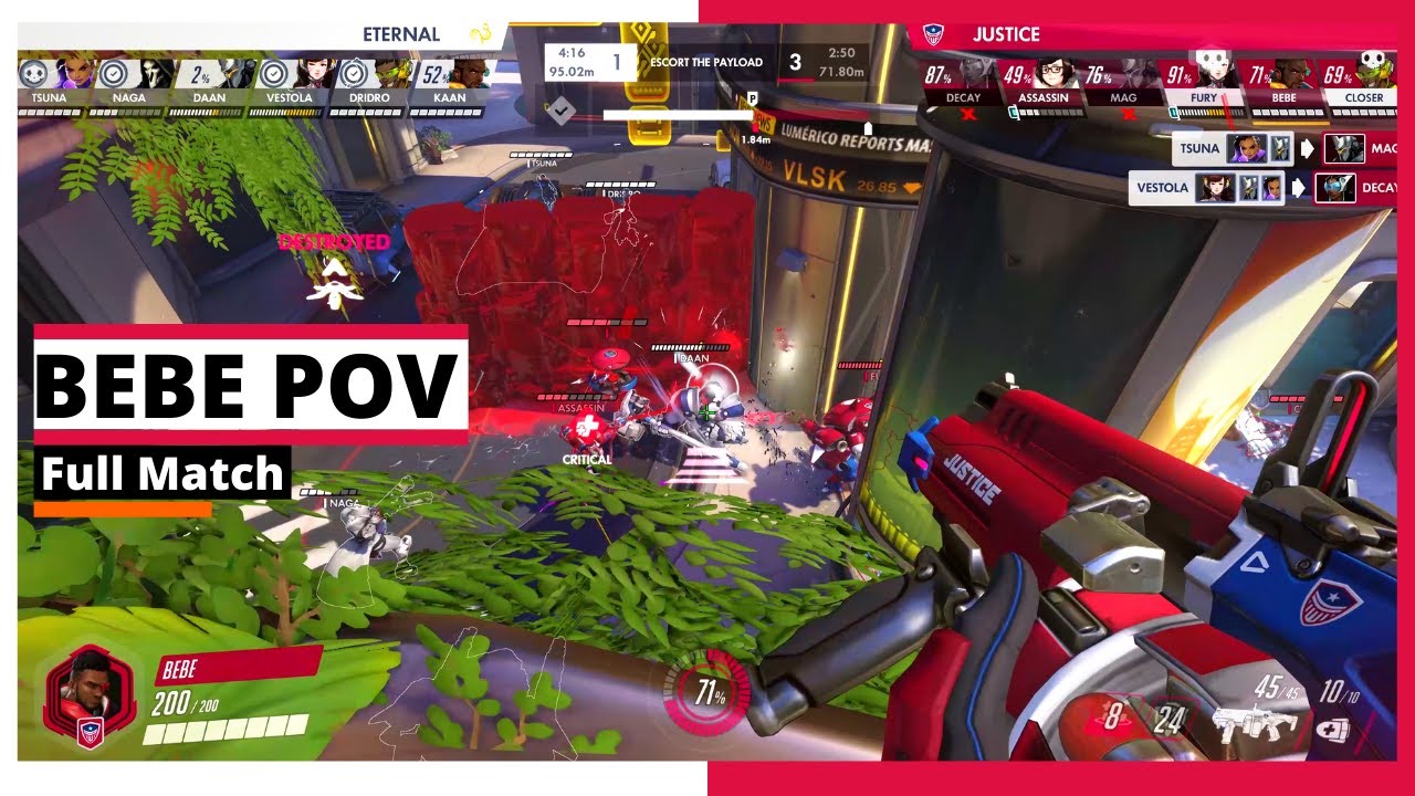 BEBE POV | Baptiste, Moira & Ana | Playoffs - Justice vs Eternal | OWL Season 2021