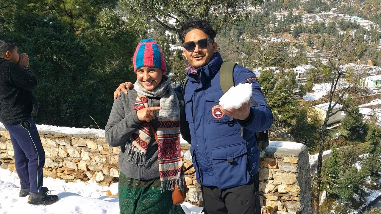 मेरे गांव का खतरनाक बर्फबारी 🏔️🏔️#thehimanirawat 