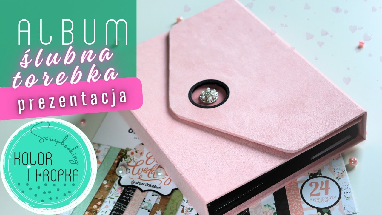 #scrapalbum TOREBKA ŚLUBNA 🩷 album folio na zdjęcia 10x15cm 