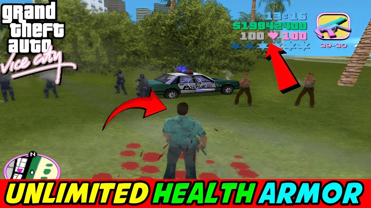 GTA Vice City Get UNLIMITED Health and Armor Cheat Code