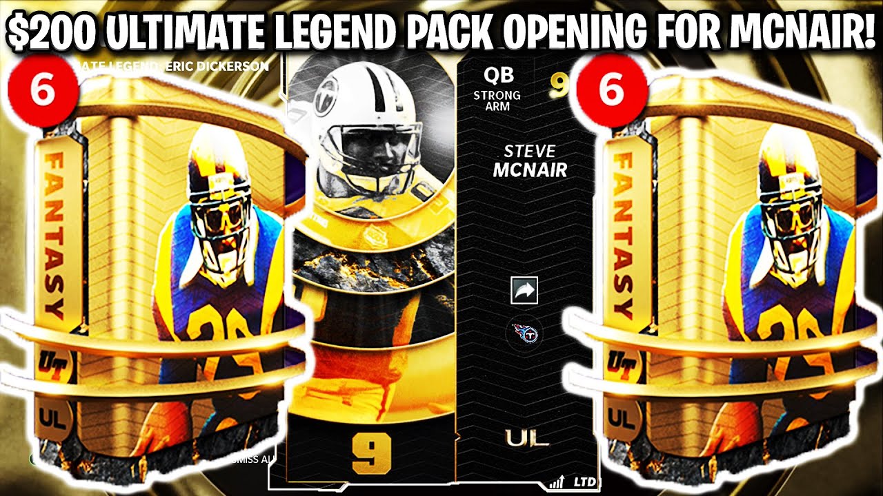 $200 ULTIMATE LEGEND PACK OPENING FOR LTD STEVE MCNAIR! | MADDEN 22 ULTIMATE TEAM