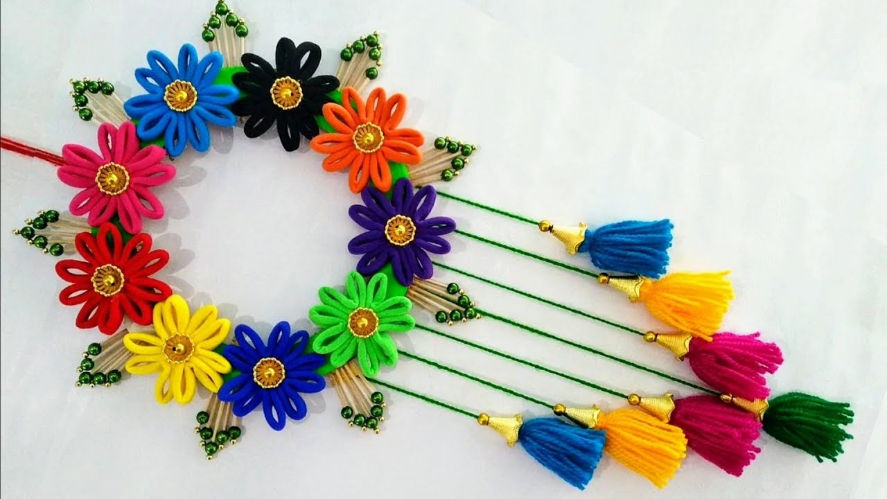 DIY Hair Band Wall Hanging | Best Out Of Waste Hair Band Craft For Home Decor