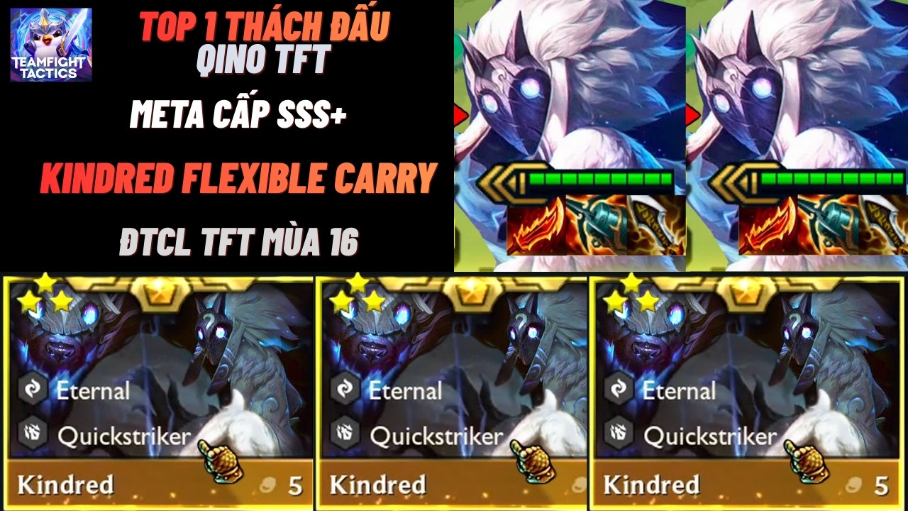 TOP 1 BÀI ĐẤU EXODIA DẼ CHƠI NHẤT RANK THÁCH ĐẤU KINDRED CARRY META CẤP SSS+ ĐTCL MÙA 16
