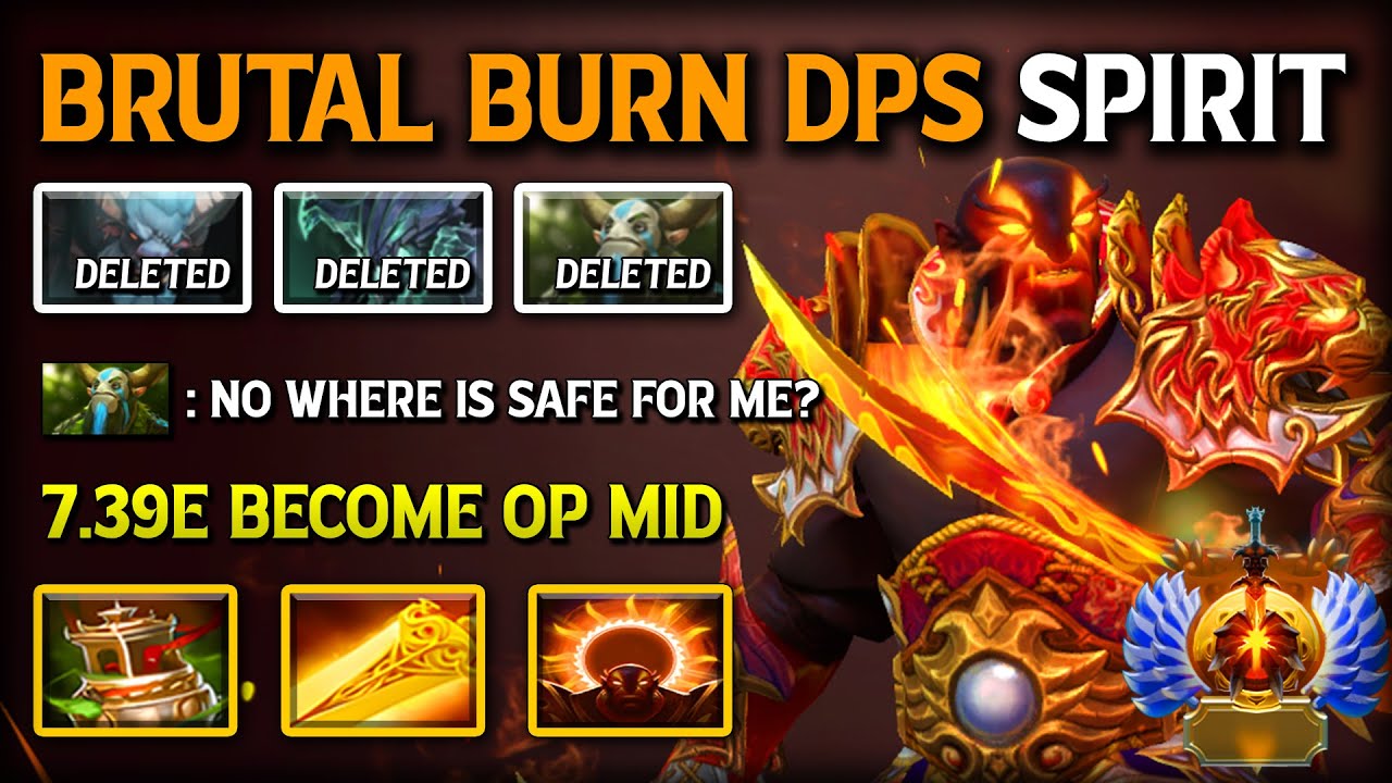 BRUTAL BURN DPS MID Ember Spirit With Spirit Vessel + Radiance Build | 100% Become OP MID