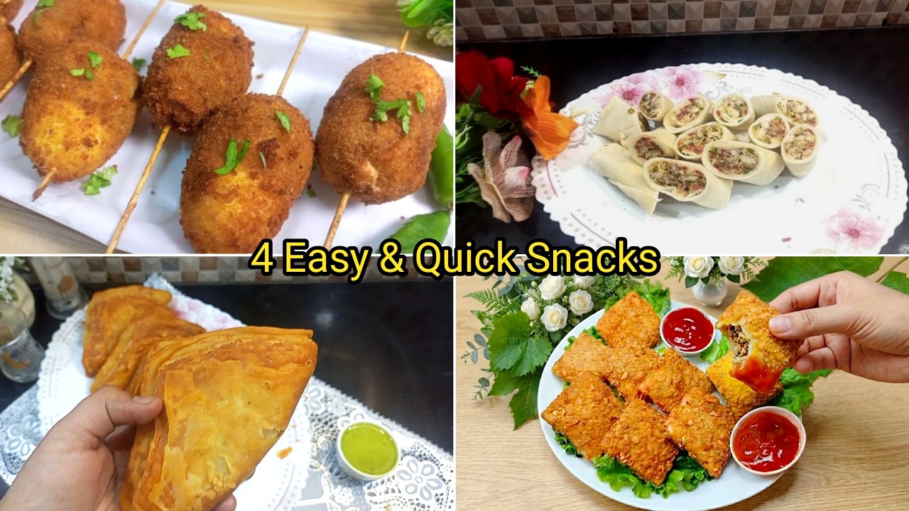Ramzan Special 4 Easy & Quick Iftar Snacks Recipes | Crispy & Tasty Snacks | Perfect Iftar Recipes