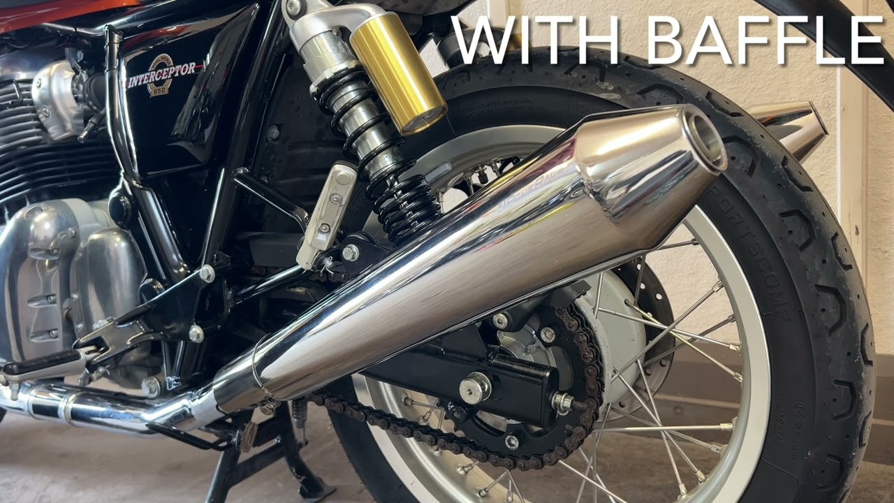 Powerage exhaust interceptor 650 sound Test full comparison original vs powerage vs no baffle 