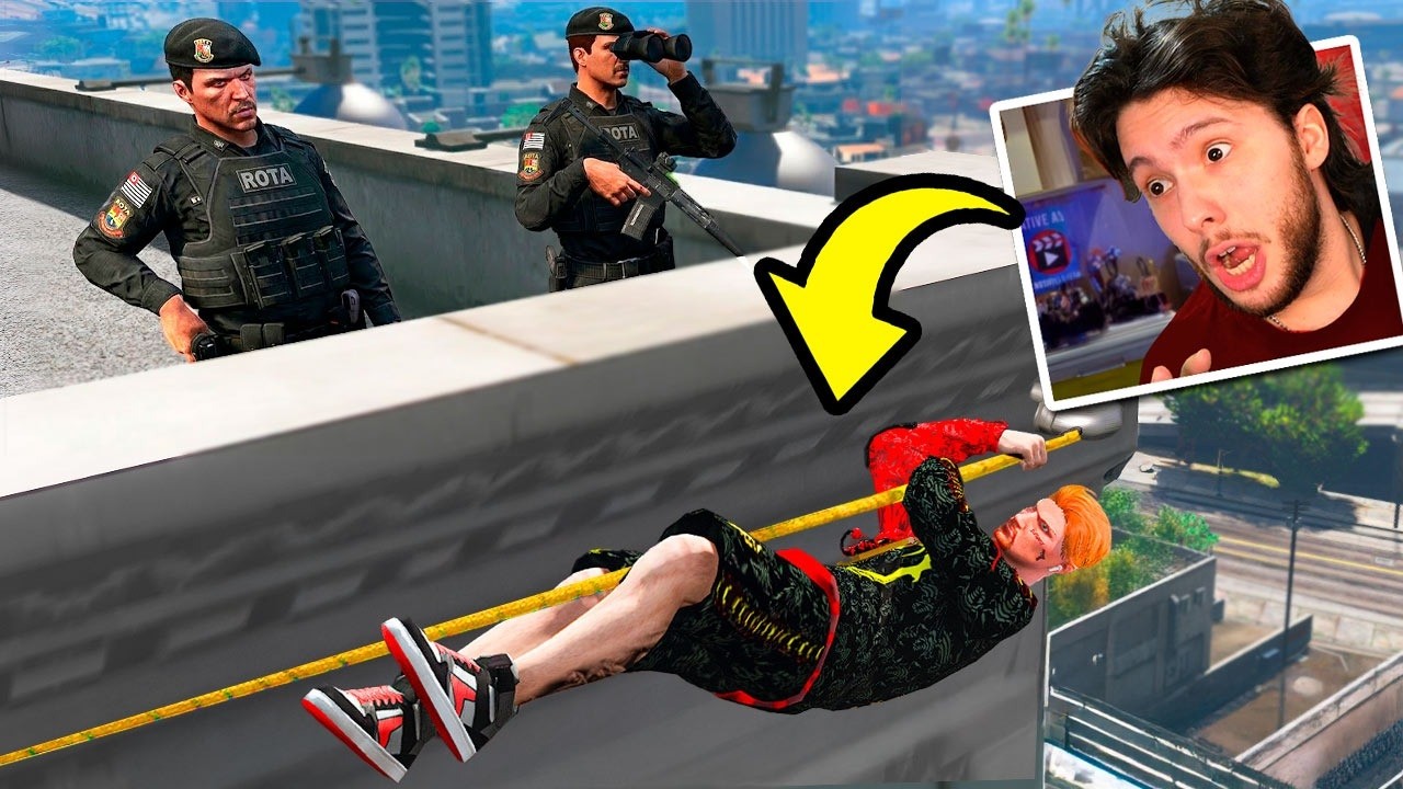 Dando FUGA de 100 POLICIAIS no GTA 5 RP! (SUPER EVENTO)