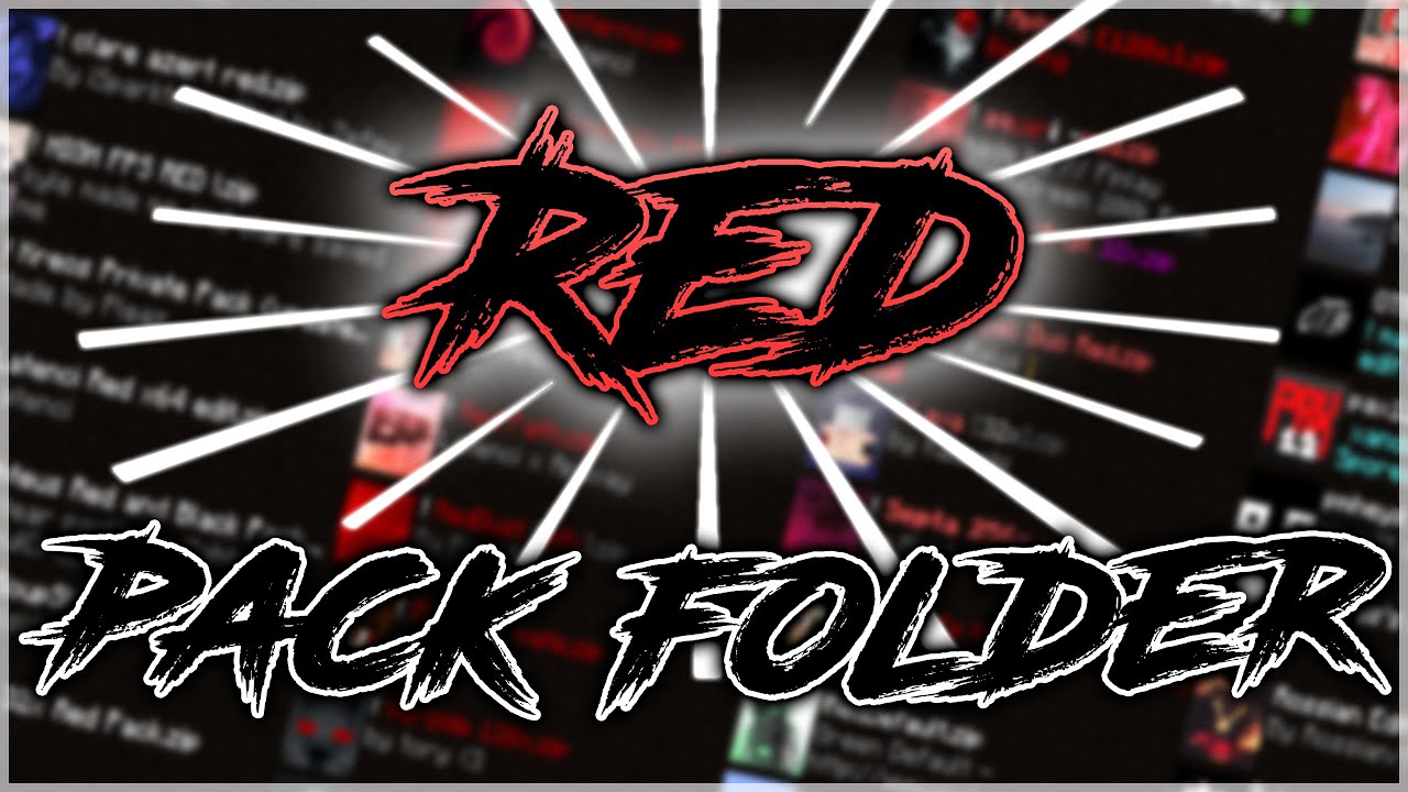 MINECRAFT RED TEXTURE PACK FOLDER (+70 PACKS)
